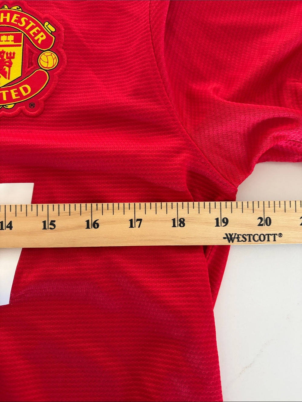 Nike Red Manchester United AON Logo 2013-2014 Soccer Jersey Medium - Picture 2 of 10